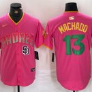 Manny Machado #13 San Diego Padres Limited Fashion Jersey Pink Christmas Gift