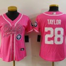 Jonathan Taylor #28 Indianapolis Colts Stitched Jersey Pink Christmas Gift