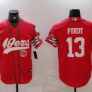 Brock Purdy #13 San Francisco 49ers Stitched Jersey Scarlet Christmas Gift