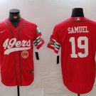 Deebo Samuel #19 San Francisco 49ers Stitched Jersey Scarlet Christmas Gift