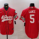Trey Lance #5 San Francisco 49ers Stitched Jersey Scarlet Christmas Gift
