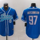 Aidan Hutchinson #97 Detroit Lions Stitched Jersey Blue Christmas Gift