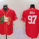 Nick Bosa #97 San Francisco 49ers Stitched Jersey Scarlet Fans Christmas Gift