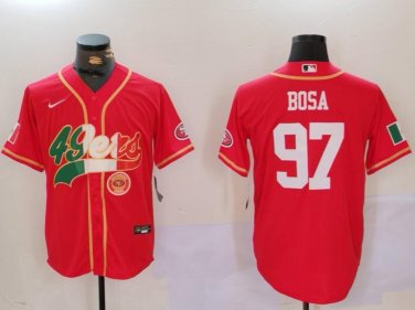 Nick Bosa #97 San Francisco 49ers Stitched Jersey Scarlet Fans Christmas Gift