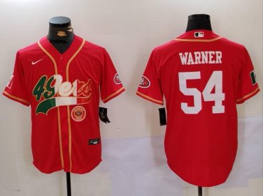 Fred Warner #54 San Francisco 49ers Stitched Jersey Scarlet Fans Christmas Gift