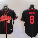 Steve Young #8 San Francisco 49ers Stitched Jersey Black Christmas Gift