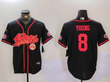 Steve Young #8 San Francisco 49ers Stitched Jersey Black Christmas Gift