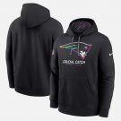 Men's New England Patriots 2024 Crucial Catch Club Pullover Hoodie Black Christmas Gift