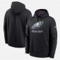 Men's Philadelphia Eagles 2024 Crucial Catch Club Pullover Hoodie Black Christmas Gift