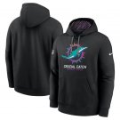 Men's Miami Dolphins 2024 Crucial Catch Club Pullover Hoodie Black Christmas Gift