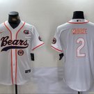 D.J. Moore #2 Chicago Bears Stitched Jersey White Christmas Gift