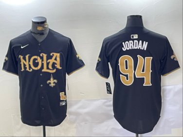 Cameron Jordan #94 New Orleans Saints Stitched Jersey Black Christmas Gift