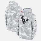 Men's Houston Texans 2024 Salute to Service Club Fleece Pullover Hoodie Arctic Camo Gift