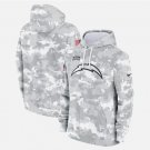 Men's Los Angeles Chargers 2024 Salute to Service Club Fleece Pullover Hoodie Arctic Camo Gift