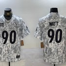T.J. Watt #90 Pittsburgh Steelers 2024 Salute to Service Limited Jersey Arctic Camo Christmas Gift