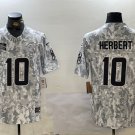 Justin Herbert #10 LA Chargers 2024 Salute to Service Limited Jersey Arctic Camo Christmas Gift
