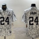 Nick Chubb #24 Cleveland Browns 2024 Salute to Service Limited Jersey Arctic Camo Christmas Gift