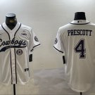 Dak Prescott #4 Dallas Cowboys Stitched Jersey White Christmas Gift