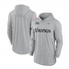 Men's Minnesota Vikings 2024 Salute to Service Lightweight Long Sleeve Hooded T-Shirt Gray