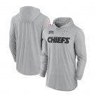 Men's Kansas City Chiefs 2024 Salute to Service Lightweight Long Sleeve Hooded T-Shirt Gray