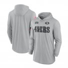 Men's San Francisco 49ers 2024 Salute to Service Lightweight Long Sleeve Hooded T-Shirt Gray