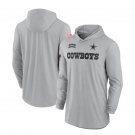 Men's Dallas Cowboys 2024 Salute to Service Lightweight Long Sleeve Hooded T-Shirt Gray