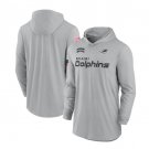 Men's Miami Dolphins 2024 Salute to Service Lightweight Long Sleeve Hooded T-Shirt Gray