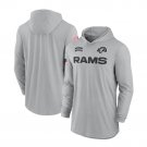 Men's Los Angeles Rams 2024 Salute to Service Lightweight Long Sleeve Hooded T-Shirt Gray