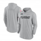 Men's Los Angeles Chargers 2024 Salute to Service Lightweight Long Sleeve Hooded T-Shirt Gray