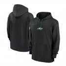Men's New York Jets Sideline Jersey Performance Pullover Hoodie Black Christmas Gift