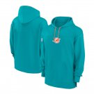 Men's Miami Dolphins Sideline Jersey Performance Pullover Hoodie Aqua Christmas Gift