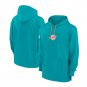 Men's Miami Dolphins Sideline Jersey Performance Pullover Hoodie Aqua Christmas Gift