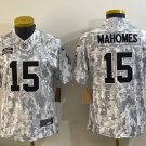 Patrick Mahomes #15 Kansas City Chiefs 2024 Salute to Service Limited Jersey Arctic Camo Gift