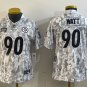T.J. Watt #90 Pittsburgh Steelers 2024 Salute to Service Limited Jersey Arctic Camo Gift