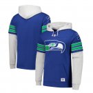 Seattle Seahawks Double Header Blitz Throwback Cornerback Pullover Hoodie Royal Gift