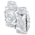 New England Patriots Women's 2024 Salute to Service Club Fleece Pullover Hoodie Arctic Camo Gift