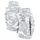 New Orleans Saints Women's 2024 Salute to Service Club Fleece Pullover Hoodie Arctic Camo Gift