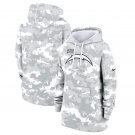 Los Angeles Chargers Women's 2024 Salute to Service Club Fleece Pullover Hoodie Arctic Camo Gift