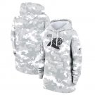 Carolina Panthers Women's 2024 Salute to Service Club Fleece Pullover Hoodie Arctic Camo Gift
