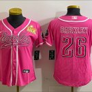 Saquon Barkley #26 Philadelphia Eagles Women's Super Bowl LIX Jersey Pink Christmas Gift