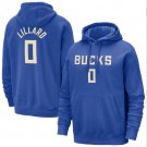 Damian Lillard #0 Milwaukee Bucks 2024/25 City Edition Pullover Hoodie Royal