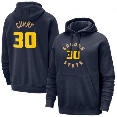 Stephen Curry #30 Golden State Warriors 2024/25 City Edition Pullover Hoodie Navy