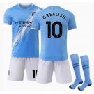 Jack Grealish #10 Manchester City Home Replica Player Jersey Light Blue