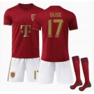 Michael Olise #17 Bayern Munich Home Replica Player Jersey Red