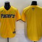 Men's Indiana Pacers Stitched Jersey Yellow Christmas Gift
