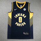 Tyrese Haliburton #0 Indiana Pacers Unisex Swingman Jersey Icon Edition Navy