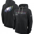 Men's Philadelphia Eagles 2025 Crucial Catch Sideline Standard Hoodie Black Christmas Gift