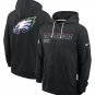 Men's Philadelphia Eagles 2025 Crucial Catch Sideline Standard Hoodie Black Christmas Gift