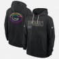 Men's Green Bay Packers 2025 Crucial Catch Sideline Standard Hoodie Black Christmas Gift