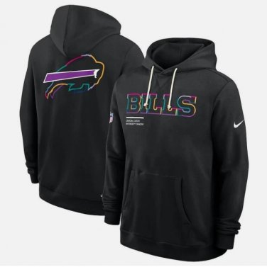 Men's Buffalo Bills 2025 Crucial Catch Sideline Standard Hoodie Black Christmas Gift